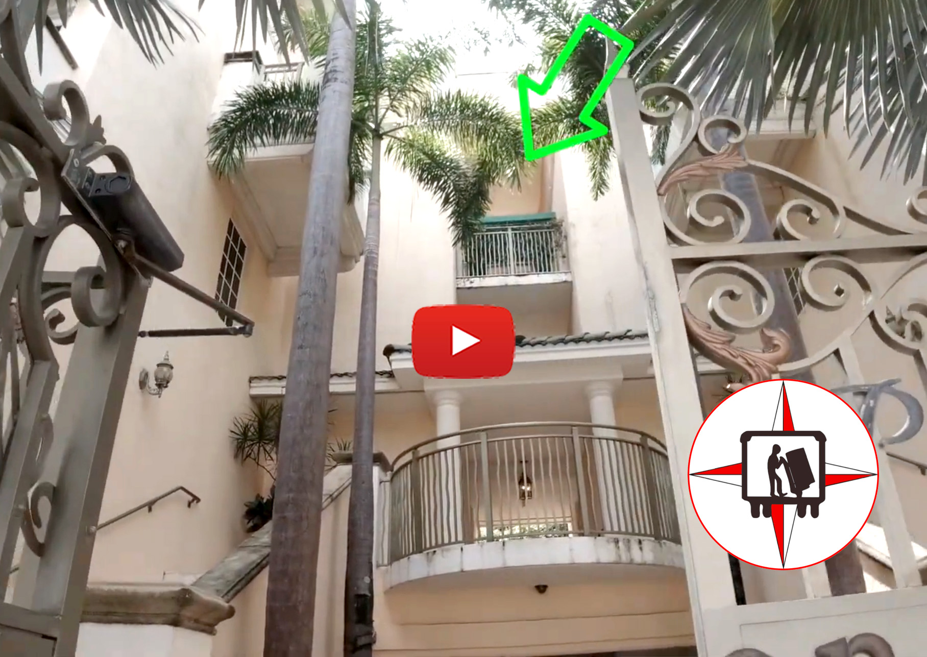 SOFA HOISTING FROM A 2ND TO A 4TH FLOOR IN MIAMI BEACH